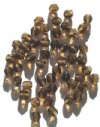 50 6mm Faceted Smoke Topaz Beads